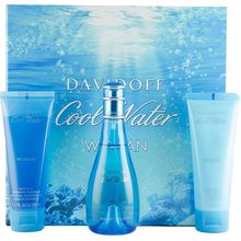 Davidoff - Cool Water Woman Great Gift Set EDT 100 ml body lotion 75 ml Cool Water and Cool Water Shower Gel 75 ml - 100ml - Feel You