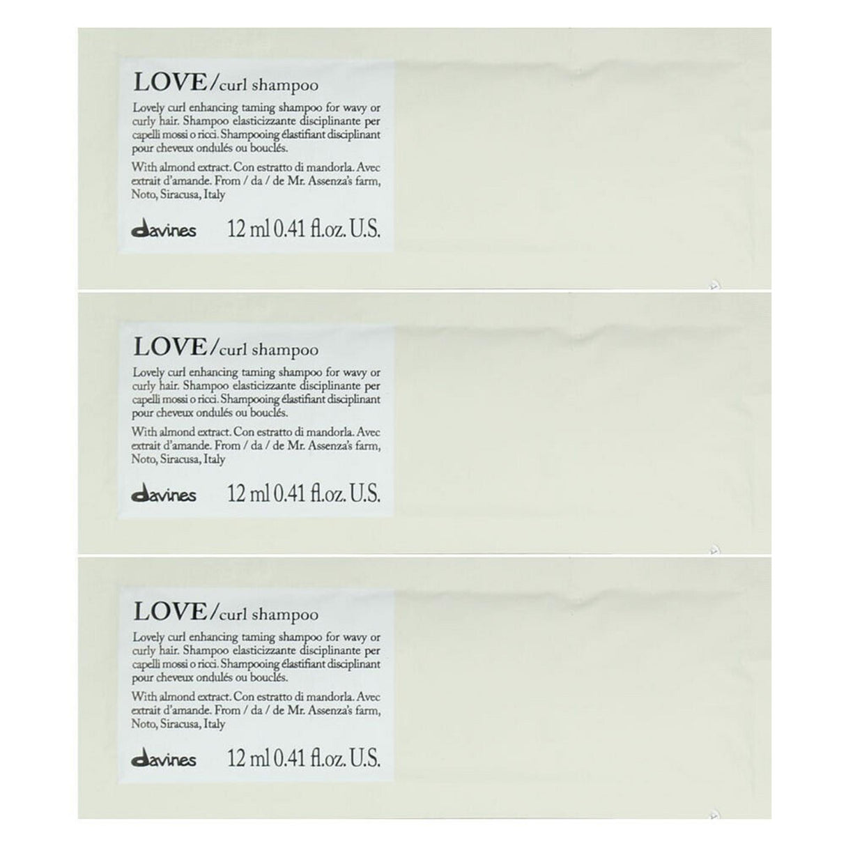 Davines, Love, Hair Shampoo, 12 pcs, 12 ml - Feel You