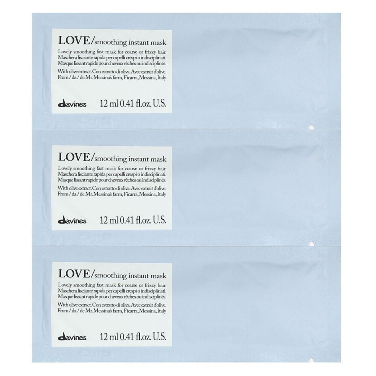 Davines, Love Smoothing, Hair Treatment Cream Mask, 12 pcs, 12 ml - Feel You
