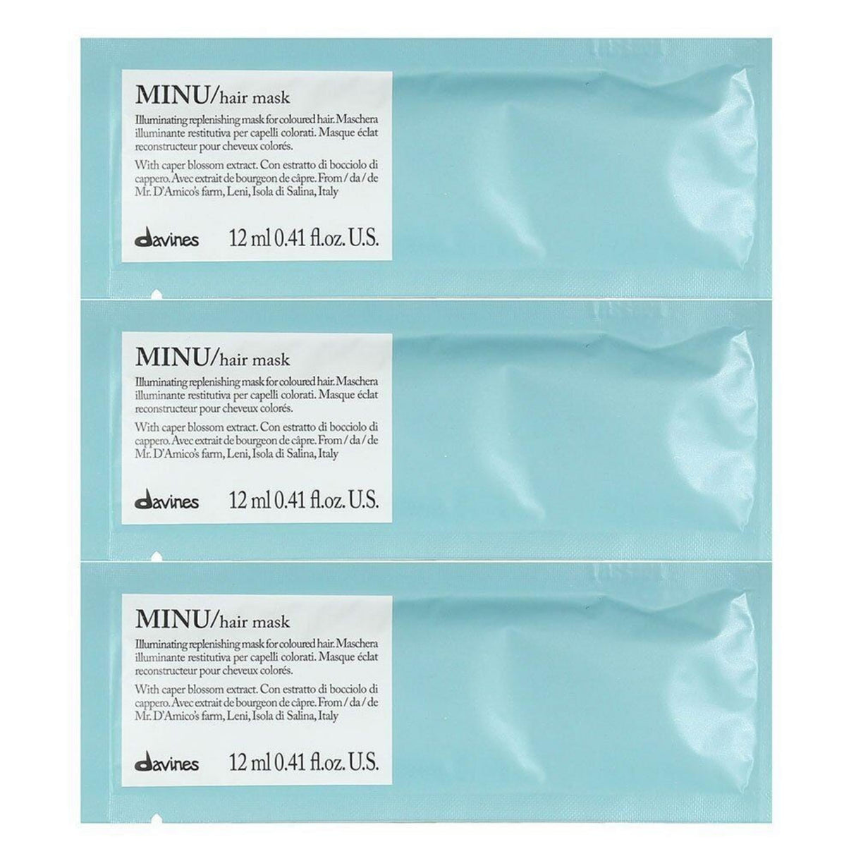 Davines, Minu, Hair Treatment Cream Mask, 12 pcs, 12 ml - Feel You