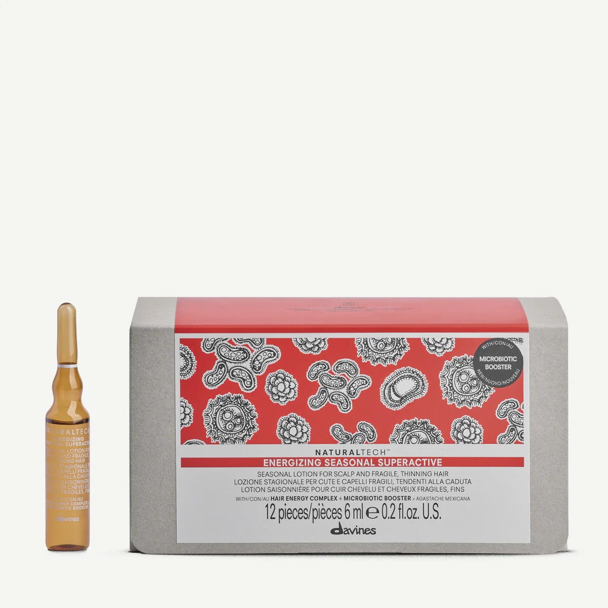 Davines, NaturalTech Energizing Seasonal Superactive, Hair Serum, 12 pcs, 6 ml - Feel You