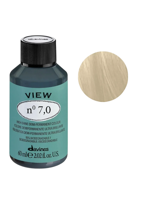 Davines, View, Demi-Permanent Hair Dye, 7.0 , 60 ml - Feel You