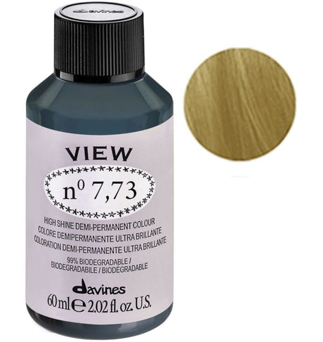 Davines, View, Demi-Permanent Hair Dye, 7.73 , 60 ml - Feel You
