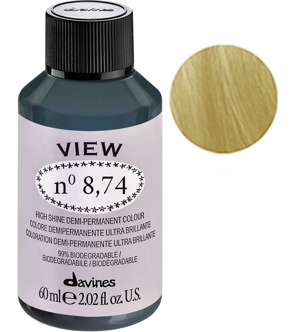 Davines, View, Demi-Permanent Hair Dye, 8.74 Gloss, 60 ml - Feel You