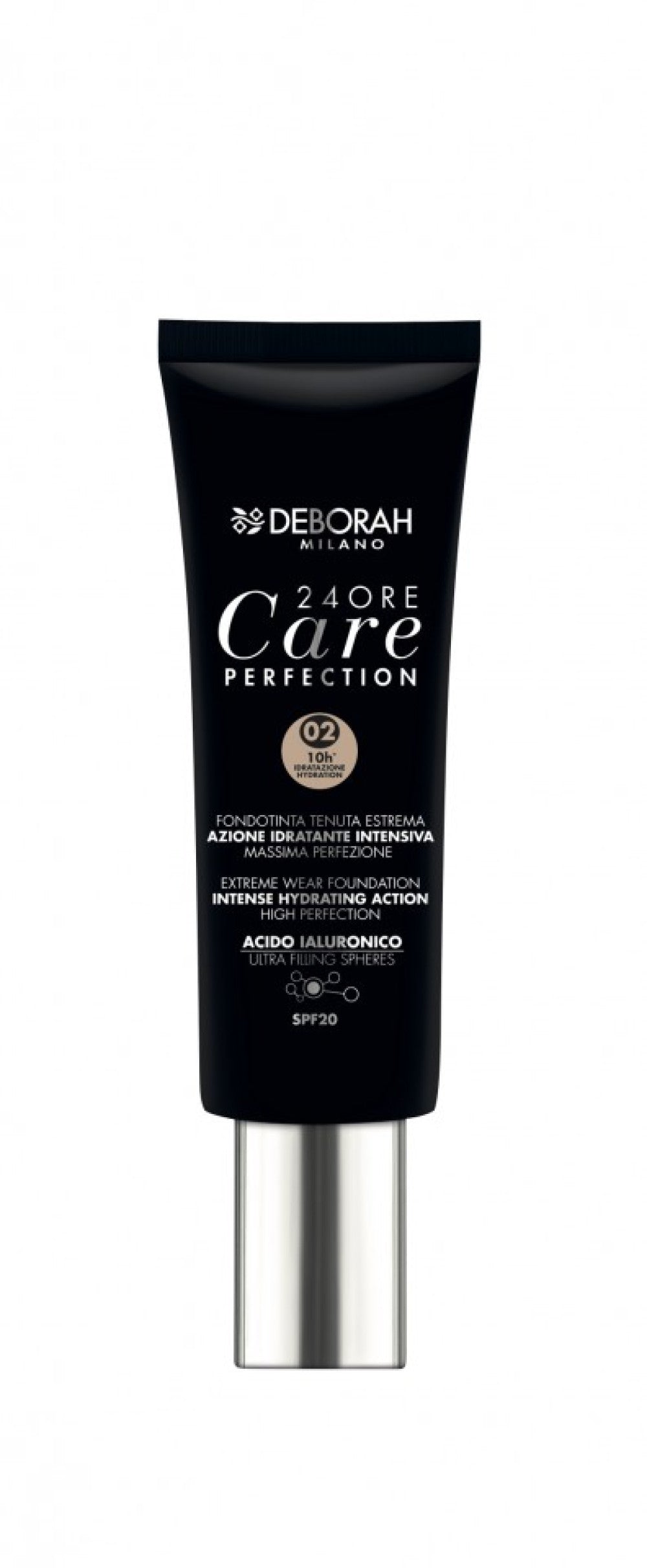 Deborah, 24 Ore Care Perfection, Hydrating, Liquid Foundation, 02, Beige, SPF 20, 30 ml *Tester - Feel You