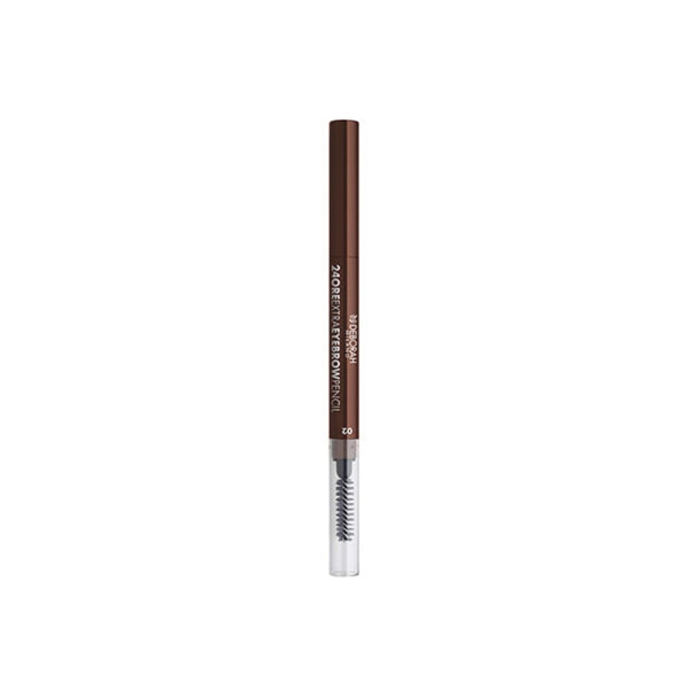 Deborah, 24 Ore Extra, Double-Ended, Eyebrow Cream Pencil & Brush 2-In-1, 03, Dark - Feel You