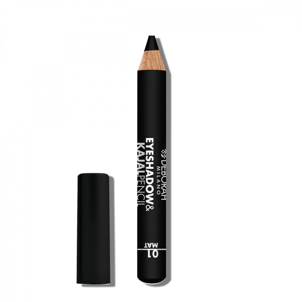 Deborah, Deborah, Blending, Matt, Eyeshadow & Kajal Eyeliner 2-In-1, 01, Black, 2 g - Feel You