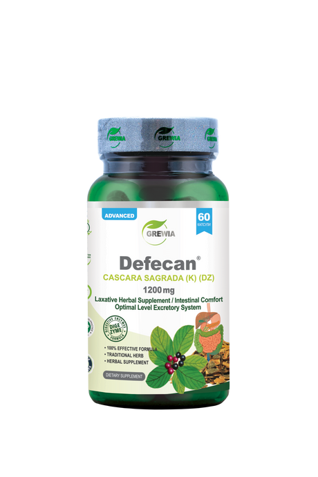 Defecan Cascara Sagrada (K) (DZ), DigeZyme Enzyme Blend – 1200 mg, 60 Caps. - Feel You