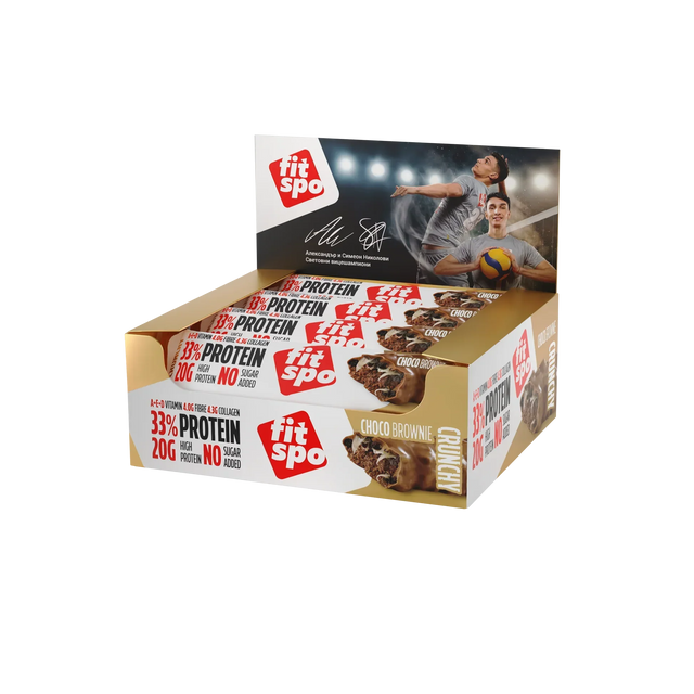 Delight+ Crunchy Protein Bar Шоко Брауни - 12 x 60 грама - Feel You