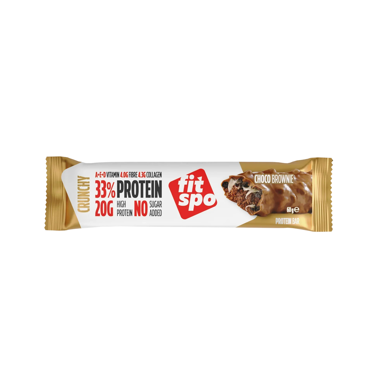 Delight+ Crunchy Protein Bar Шоко Брауни - 12 x 60 грама - Feel You