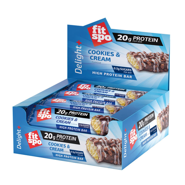 Delight+ Protein Bar Бисквити и Крем - 12 x 60 грама - Feel You