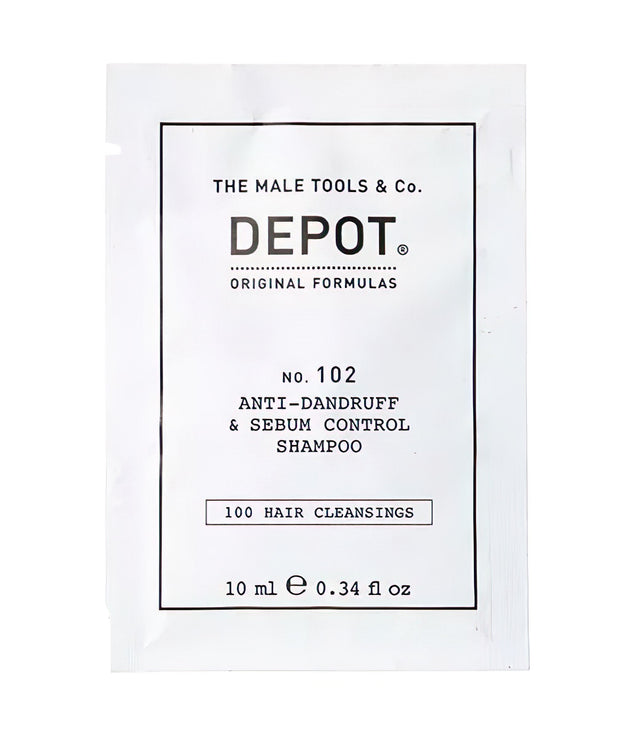 Depot, 100 Hair Cleansing No. 102, Botanical Complex, Hair Shampoo, Anti-Dandruff & Sebum Control, 10 ml - Feel You