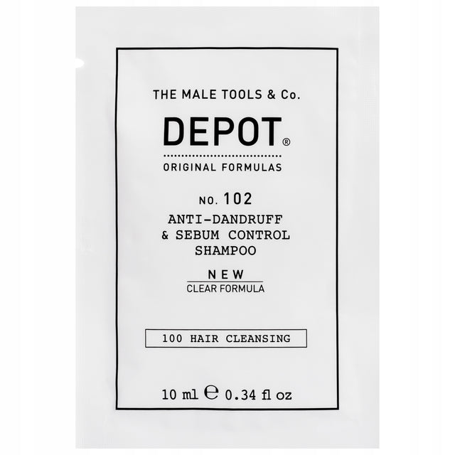 Depot, 100 Hair Cleansing No. 102 Clear Formula, Botanical Complex, Hair Shampoo, Anti-Dandruff & Sebum Control, 10 ml - Feel You