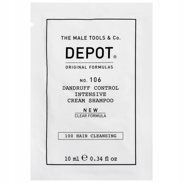 Depot, 100 Hair Cleansing No. 106 Clear Formula, Pro-Vitamin B5, Hair Shampoo, Anti-Dandruff, 10 ml - Feel You