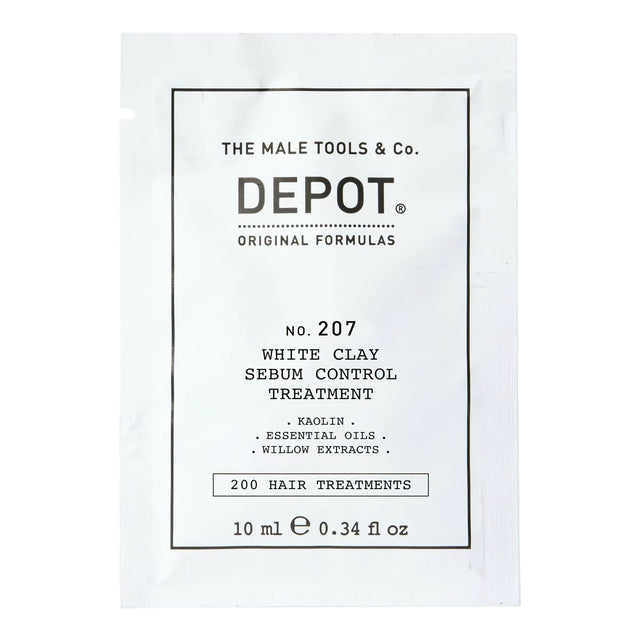 Depot, 200 Hair Treatments No. 207, Kaolin, Scalp Treatment Cream Mask, For Regulation Of Excessive Sebum, 10 ml - Feel You