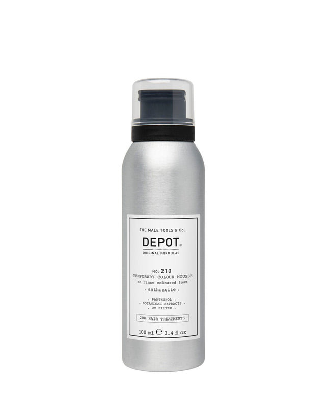 Depot, 200 Hair Treatments No. 210, Panthenol, Hair Colour Leave-In Mousse,  Anthracite, 100 ml - Feel You