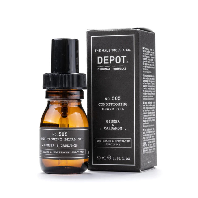 Depot, 500 Beard & Mustache Specifics No. 505, Beard Oil, Ginger & Cardamom, For Shine & Softness, 30 ml - Feel You