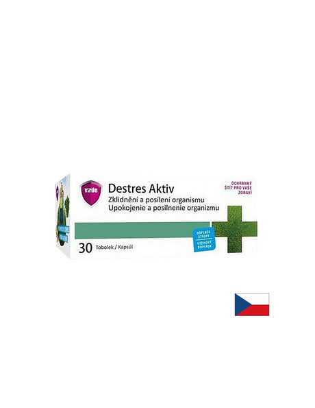 Destres Aktiv с L-триптофан 400 mg, валериана 100 mg и жълт кантарион 100 mg – При стрес и безсъние, 30 капсули - Feel You