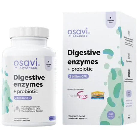 Digestive Enzymes + Probiotic | Digezyme + LactoSpore - 120 капсули - Feel You
