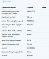 Digestive Enzymes + Probiotic | Digezyme + LactoSpore - 60 капсули - Feel You