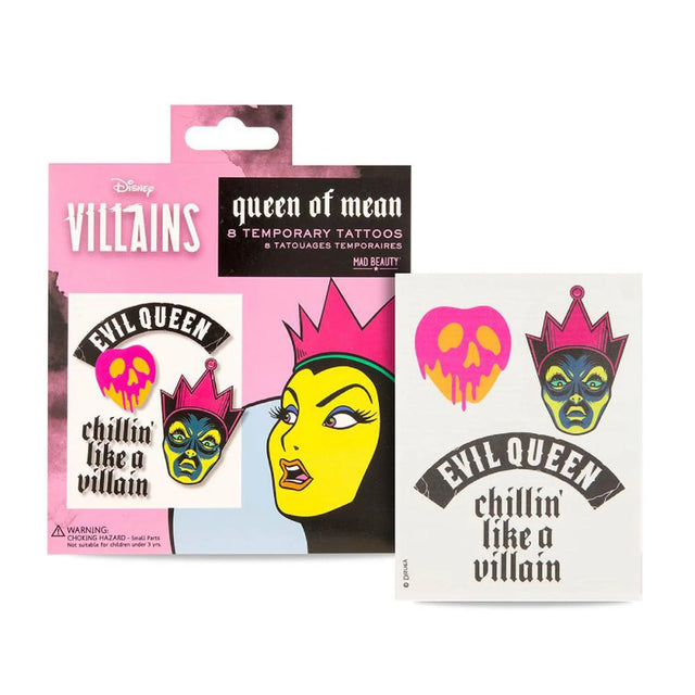 Disney Villains Queen Of Mean 8 Tatuajes Temporales 1un - Feel You