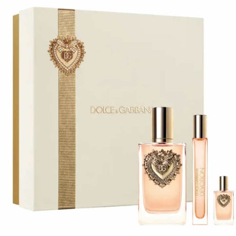 Dolce Gabbana - Dolce & Gabbana Devotion Gift Set EDP 100 ml, miniature EDP 10 ml and miniature EDP 5 ml - 100ml - Feel You