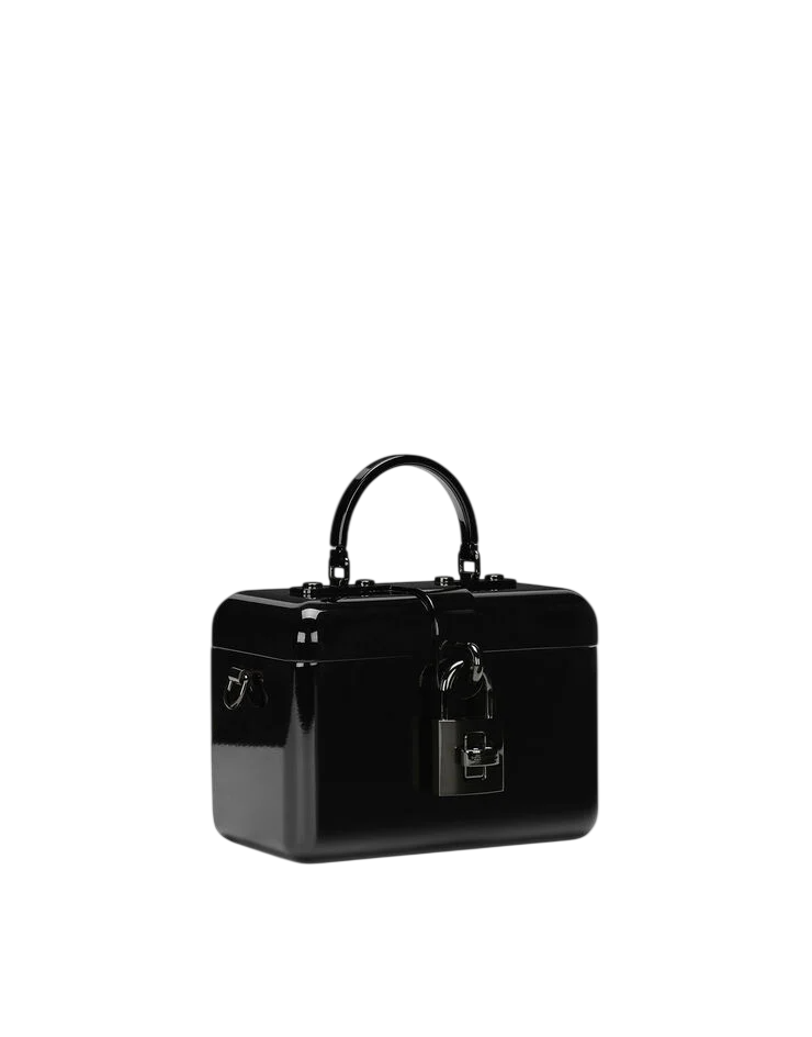 Dolce & Gabbana, Foldable Black Box, Leather, Leather Handbag, Handbag, Black - Feel You