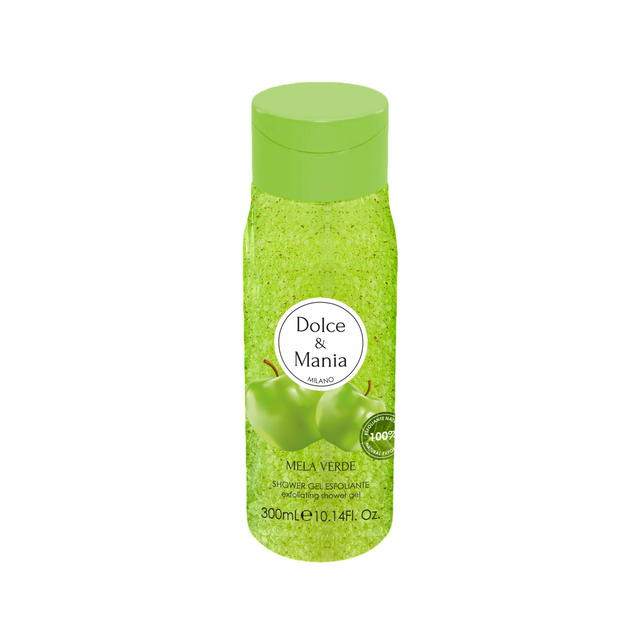 Dolce & Mania, Mela Verde, Exfoliating, Shower Gel, For All Skin Types, 300 ml - Feel You