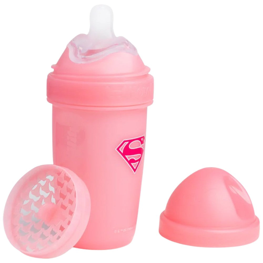 Double Anti-Colic Baby Bottle 240 ml / Supergirl - 240 мл - Feel You