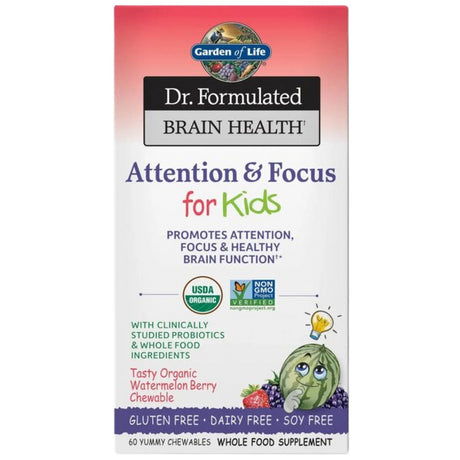 Dr. Formulated Attention & Focus for Kids - 60 Дъвчащи гел капсули - Feel You