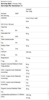 Dr Formulated | Keto Organic MCT Powder - 300 грама - Feel You