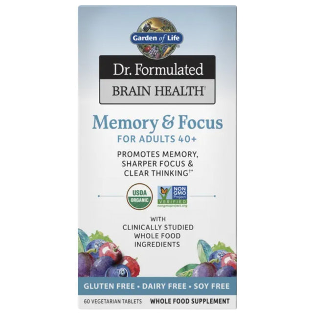 Dr. Formulated Memory & Focus for Adults 40+ - 60 Таблетки - Feel You
