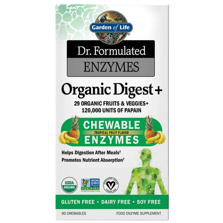 Dr. Formulated Organic Digest+ - 90 Дъвчащи таблетки - Feel You