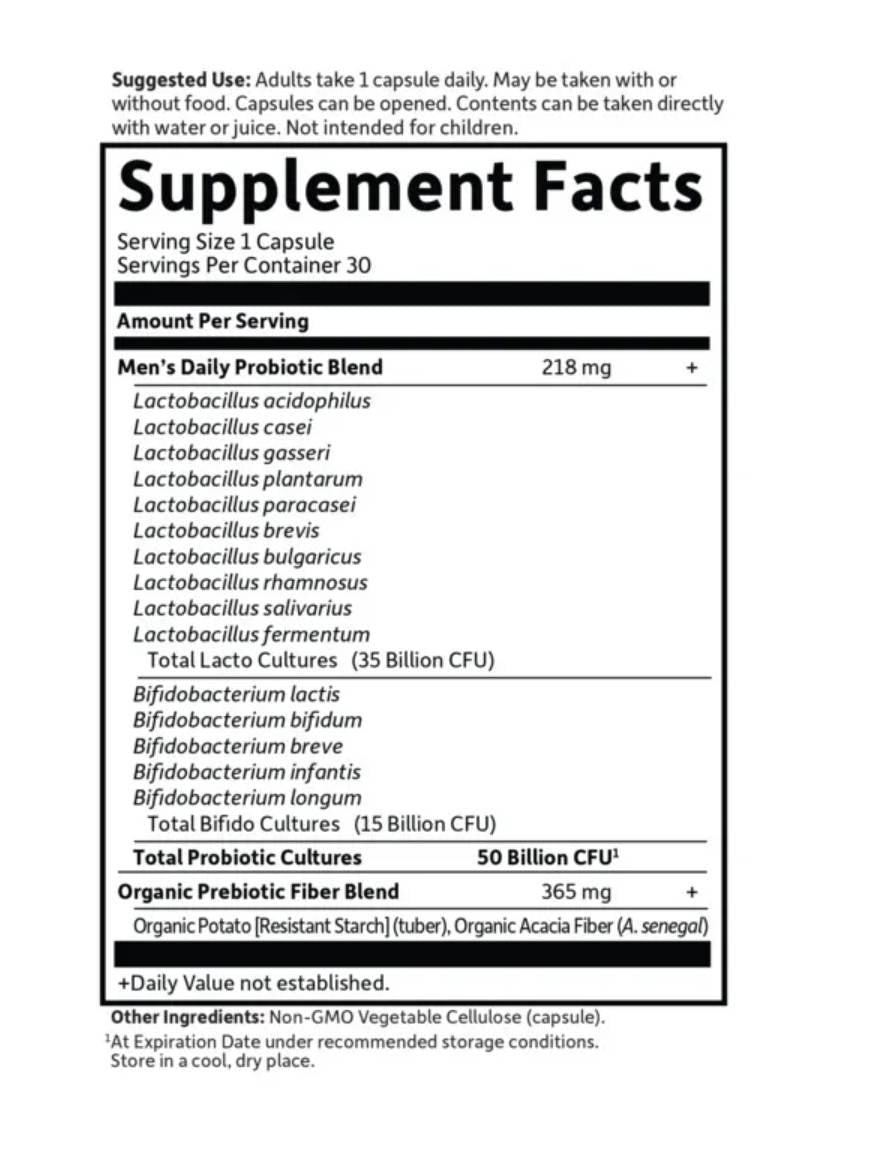 Dr. Formulated Probiotics | Once Daily Men's - 30 капсули - Feel You