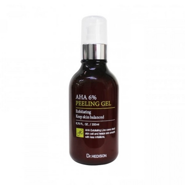 Dr. Hedison, Aha, 6% AHA concentration, including citric, glycolic, and lactic acids., Smooth, Peeling Gel, 200 ml - Feel You