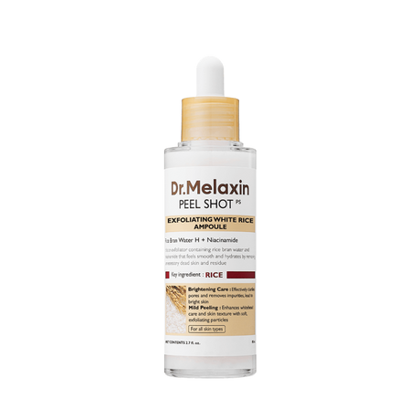 Dr.Melaxin - Peel Shot Exfoliant White Rice Ampoule, 80ml - Feel You