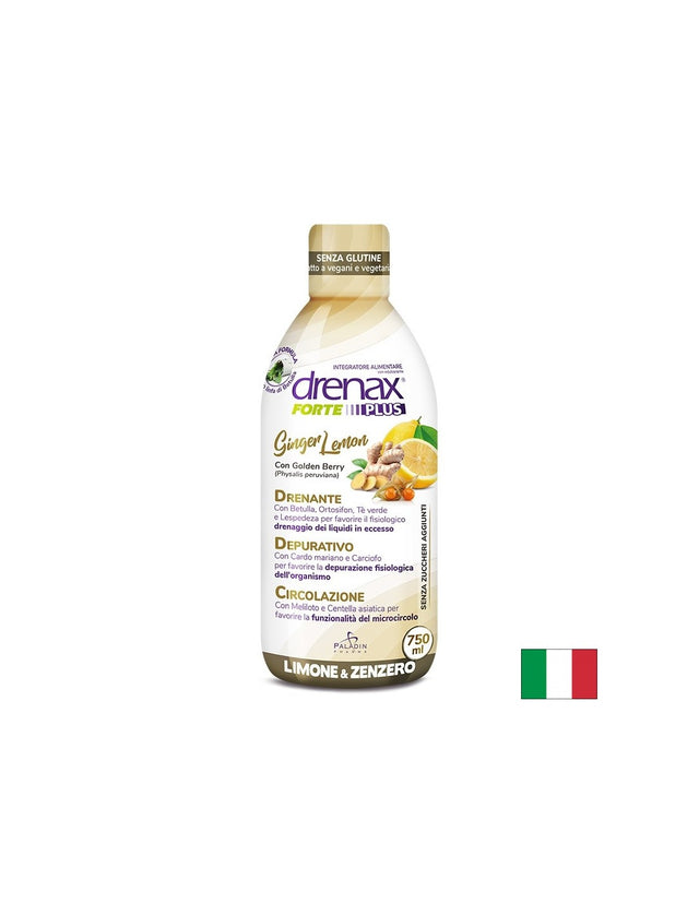 Диуретична формула за здрави бъбреци - Drenax® със сок от бреза и ортосифон, 750 ml, 25 дози (с вкус на джинджифил и лимон) - Feel You