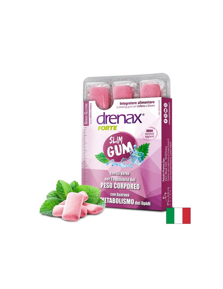 Дъвки за отслабване и контрол на апетита - Дренакс - Drenax® със зелен чай, гуарана и хром, 9 броя - Feel You