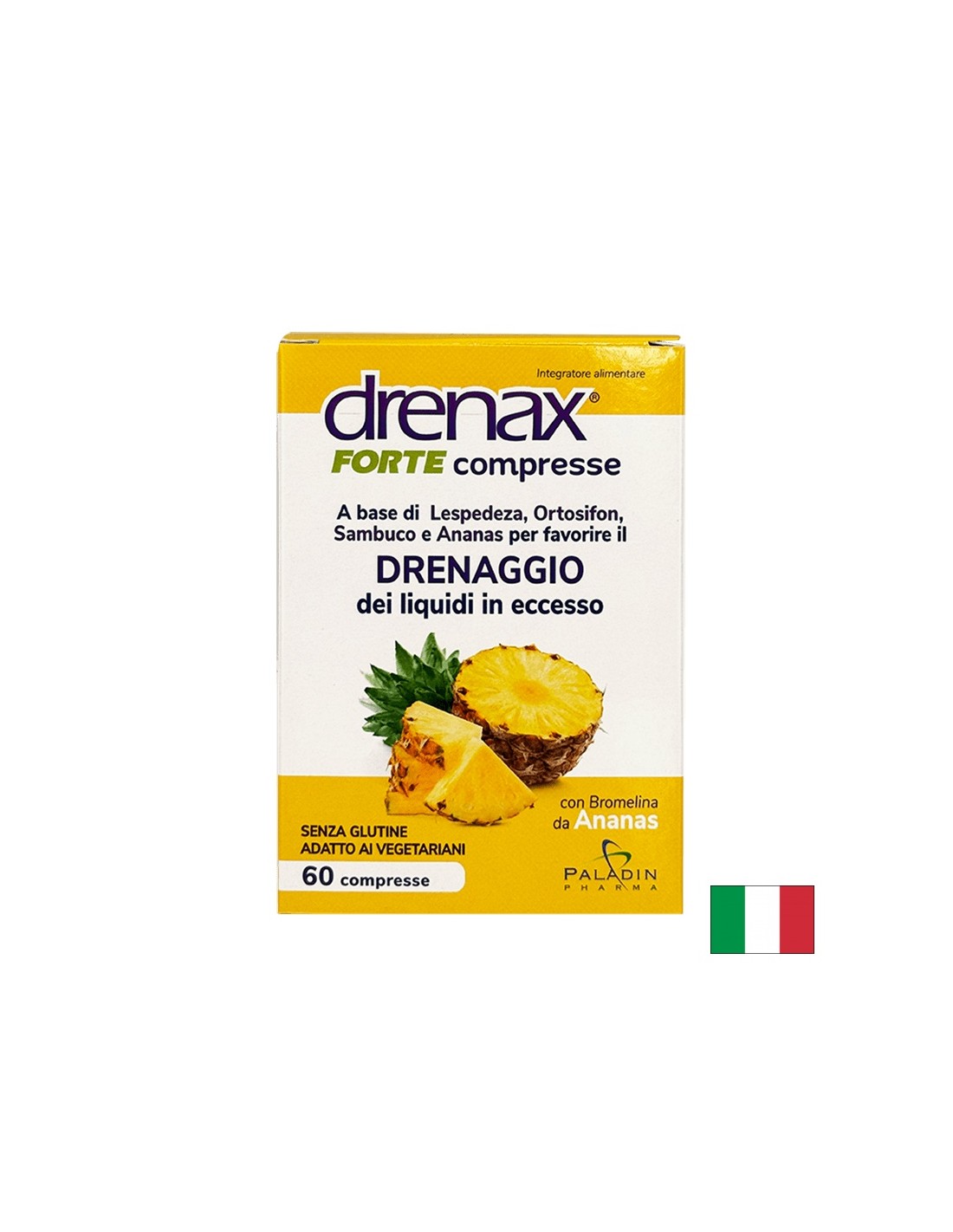 Диуретична формула за добро храносмилане и отслабване - Дренакс - Drenax® Forte с бромелаин и ананас, 60 таблетки - Feel You
