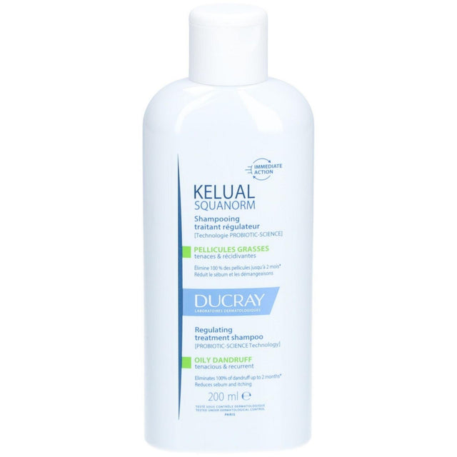 Ducray - Kelual Squanorm Regulating Treatment Shampoo - Šampon pro péči o mastné lupy - 200ml - Feel You