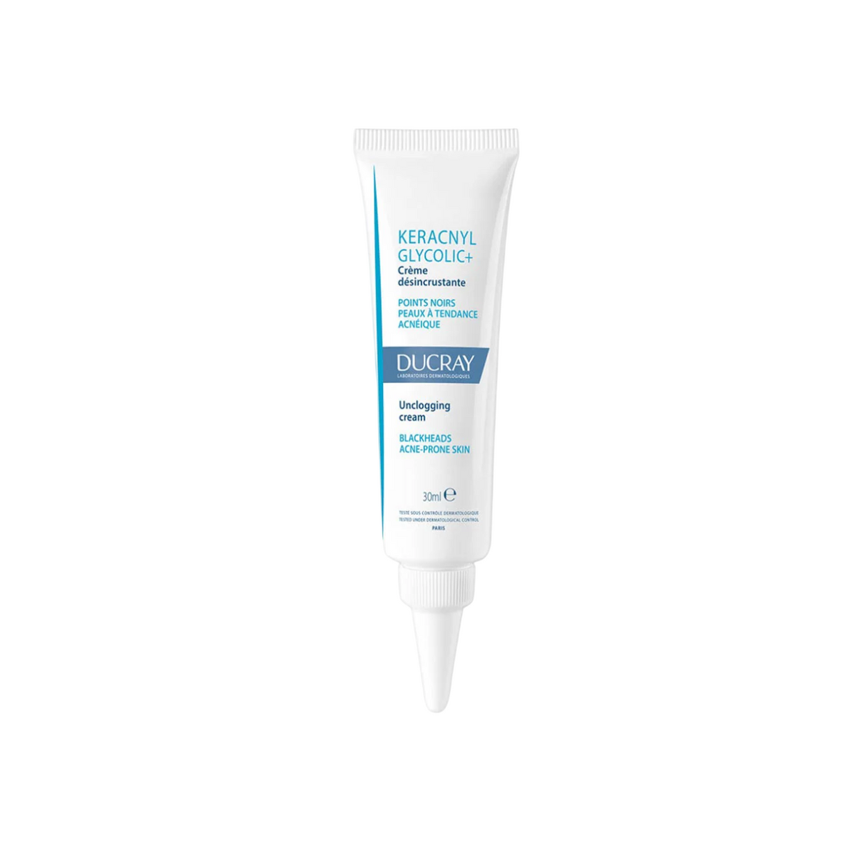 Ducray, Keracnyl, Glycolic, Anti-Blackheads, Local Treatment Cream, Oily and acne-prone skin, For Face, 30 ml - Feel You