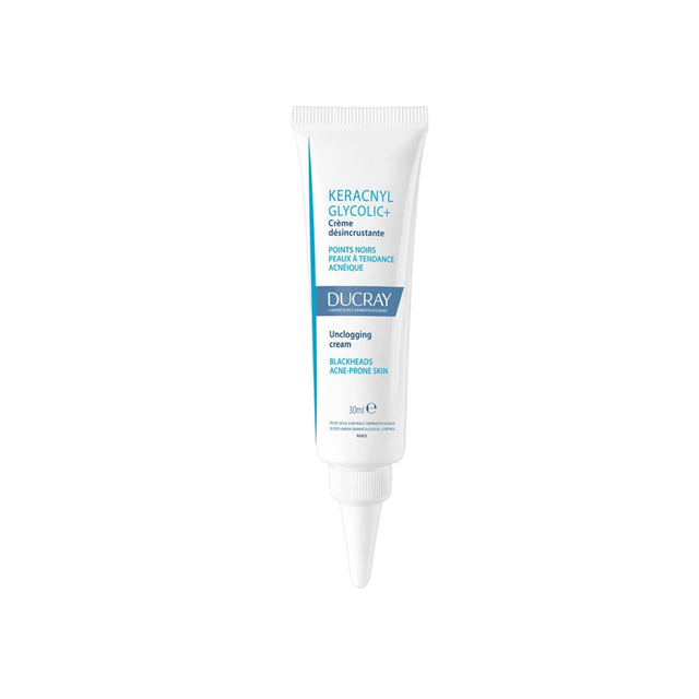 Ducray, Keracnyl, Glycolic, Anti-Blackheads, Local Treatment Cream, Oily and acne-prone skin, For Face, 30 ml - Feel You