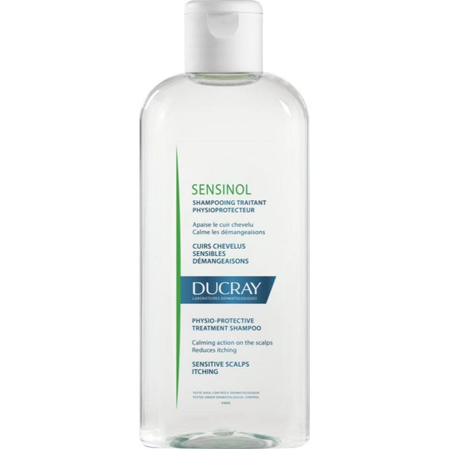 Ducray, Sensinol, Hypoallergenic, Hair Treatment Shampoo, Calming, For Sensitive Scalps, 200 ml - Feel You