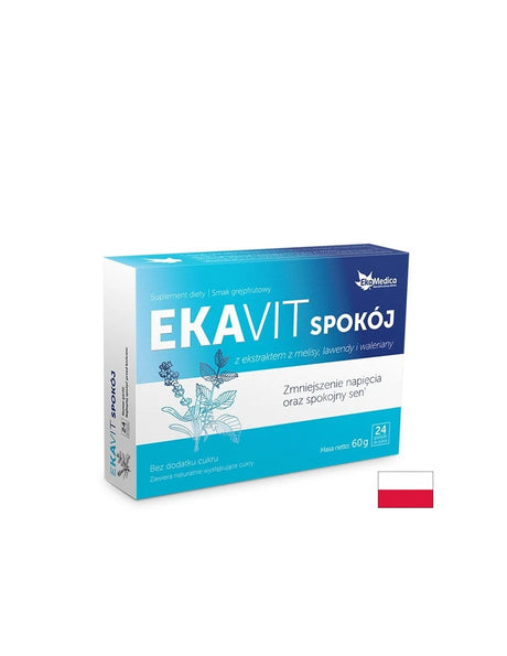 Формула за нервна система с екстракт от маточина, лавандула и валериана EKAVIT, 24 смучещи таблетки - Feel You