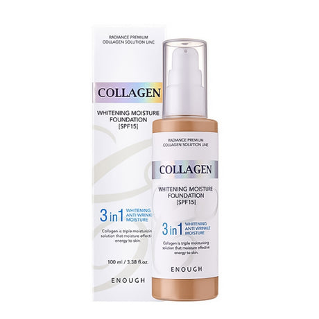 ENOUGH Face cream BRIGHTENING Collagen Whitening Moisture Foundation SPF15 (21), 100 ml - Feel You