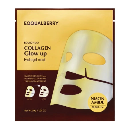 EQQUALBERRY - Collagen Glow Up Hydrogel Mask - Brightening Collagen Face Mask - 30g - Feel You