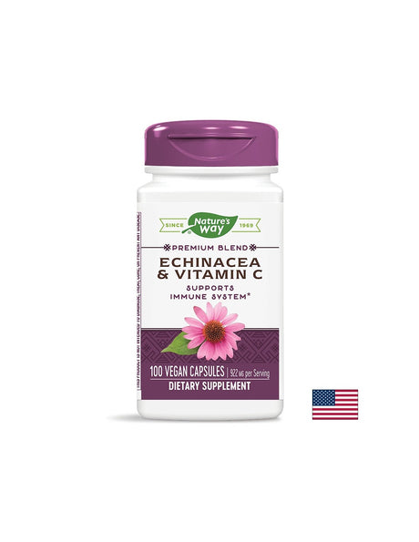 Echinacea & Vitamin C/ Ехинацея & Витамин C х 100 капсули Nature’s Way - Feel You