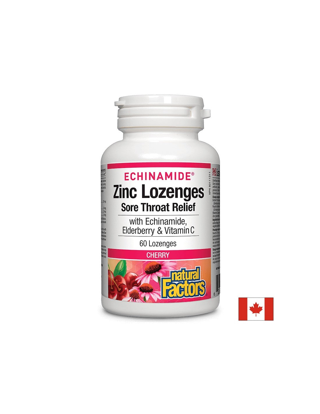 Echinamide® Zinc Lozenges | Sore Throat Relief - 60 дъвчащи дражета - Feel You