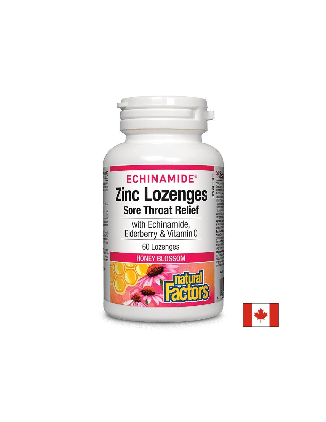 Echinamide® Zinc Lozenges | Sore Throat Relief - 60 дъвчащи дражета - Feel You