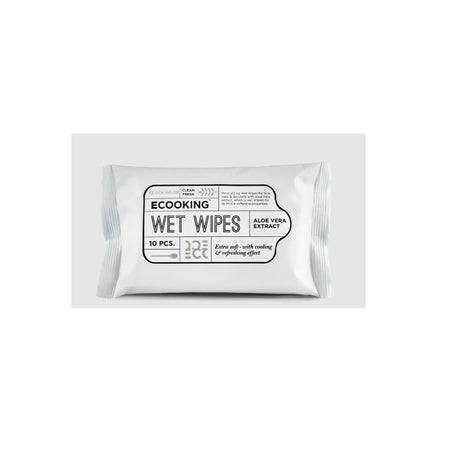 Ecooking, Ecooking, Aloe Vera Extract, Cleansing Wipes, For Face, 10 pcs - Feel You